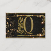 Gold Beruflich Elegante Moderne Script Caligraphy Visitenkarte (Vorderseite)