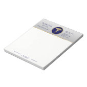 Gold Beruflich Medical Caduceus Blue Notizblock (Rotiert)