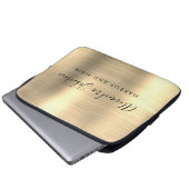 Gold-Beruflich-Metallic-Monogram-Geschäft Laptopschutzhülle (Vorne Knopf)