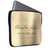 Gold-Beruflich-Metallic-Monogram-Geschäft Laptopschutzhülle (Vorne Rechts)