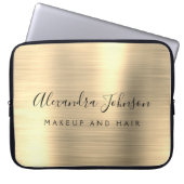Gold-Beruflich-Metallic-Monogram-Geschäft Laptopschutzhülle (Vorderseite)
