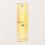 Gold Beruflich Modernes Monogramm Elegant einfach Visitenkarten (Außenseite Aufgefaltet)