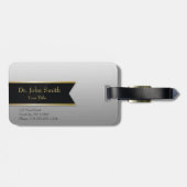 Gold Berufliche Medizin Caduceus - Gepäckmarke Gepäckanhänger (Rückseite horizontal)