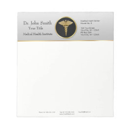 Gold Berufliche Medizin Caduceus - Notepad Notizblock