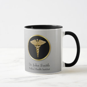 Gold Berufliche Medizin Caduceus Tasse