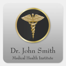 Gold Berufliche medizinische Caduceus - Aufkleber