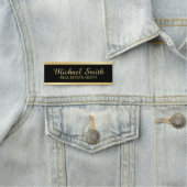 Gold Beruflicher Personalisierter Name Namensschild (Beispiel)