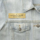 Gold Beruflicher Personalisierter Name Namensschild (Beispiel)