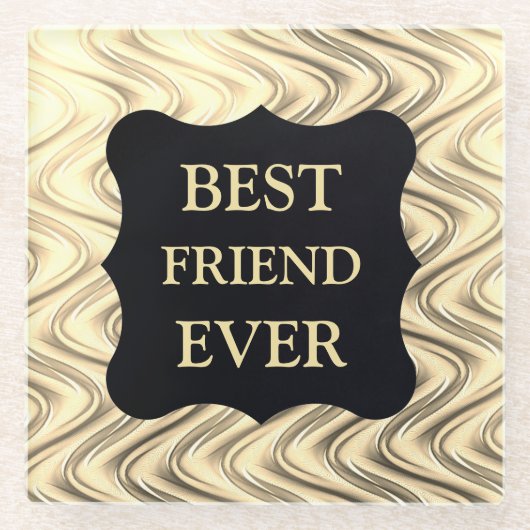 Gold Best FRIEND Ess Design Glasuntersetzer (Vorderseite)