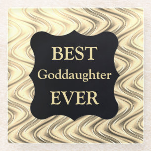 Gold Best GodTochterdesign Glasuntersetzer