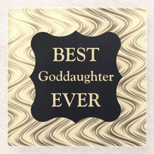 Gold Best GodTochterdesign Glasuntersetzer (Vorderseite)