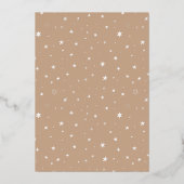 Gold Beyond Wait | Pink Balloon & Bear Baby Dusche Folieneinladung (Rückseite)