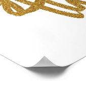 Gold "Beyoutiful" typografisches Poster (Ecke)