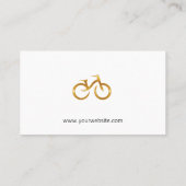 Gold Bicycle Logo | Reparaturgeschäft Terminkarte (Rückseite)