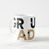 Gold Big Bold Abschluss: Angle Cut Letters Kaffeetasse (Vorderseite Links)