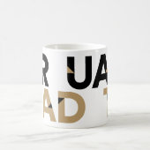 Gold Big Bold Abschluss: Angle Cut Letters Kaffeetasse (Mittel)