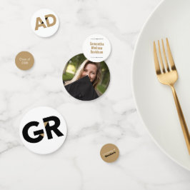 Gold Big Bold Abschluss: Angle Cut Letters Konfetti