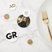 Gold Big Bold Abschluss: Angle Cut Letters Konfetti (Gruppe)