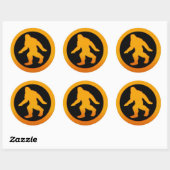 Gold Bigfoot Runder Aufkleber (Blatt)