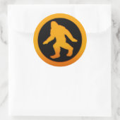 Gold Bigfoot Runder Aufkleber (Tasche)