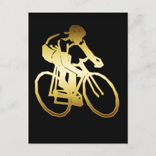 GOLD BIKE RIDER POSTKARTE (Vorderseite)