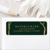 Gold Birch Tree Address Labels (Insitu)