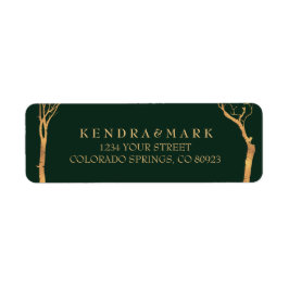 Gold Birch Tree Address Labels