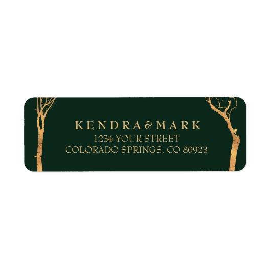 Gold Birch Tree Address Labels (Vorne)