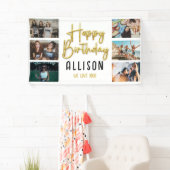 Gold Birthday Balloon Foto Happy Birthday Banner (Insitu)