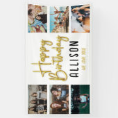 Gold Birthday Balloon Foto Happy Birthday Banner (Vertikal)