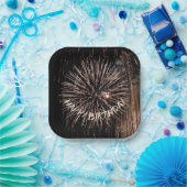 Gold Birthday Fireworks Pappteller (Party)