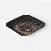 Gold Birthday Fireworks Pappteller (Gewinkelt)