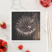 Gold Birthday Fireworks Serviette (Beispiel)
