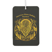 Gold Bison Amid Mountains and Trees Autolufterfrischer (Vorderseite)