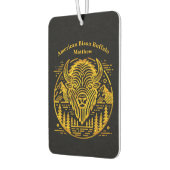 Gold Bison Amid Mountains and Trees Autolufterfrischer (Links)