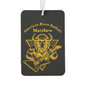 Gold Bison Buffalo Rocken auf Gitarre Autolufterfrischer (Rückseite)