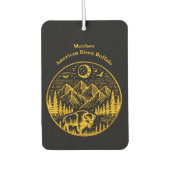 Gold Bison Roaming unter einem Mondlicht Autolufterfrischer (Vorderseite)