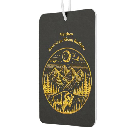 Gold Bison Roaming unter einem Mondlicht Autolufterfrischer (Links)