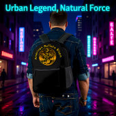 Gold Bison Roaming unter einem Mondlicht Bedruckter Rucksack