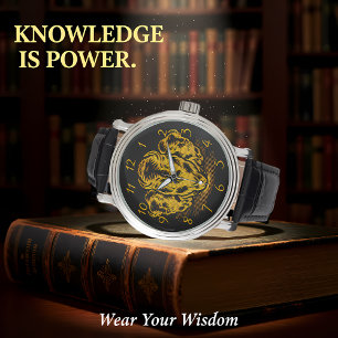 Gold Bison Stampede im Wilden Prärien Armbanduhr