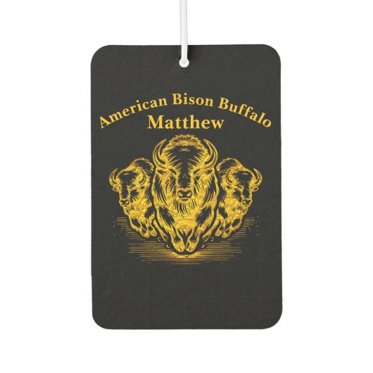 Gold Bison Stampede im Wilden Prärien Autolufterfrischer (Vorderseite)
