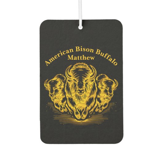 Gold Bison Stampede im Wilden Prärien Autolufterfrischer (Vorderseite)