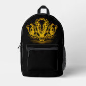 Gold Bison Stampede im Wilden Prärien Bedruckter Rucksack (Vorderseite)