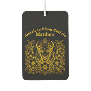 Gold Bison unter den Blume Autolufterfrischer