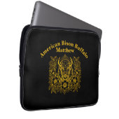 Gold Bison unter den Blume Laptopschutzhülle (Vorne Rechts)