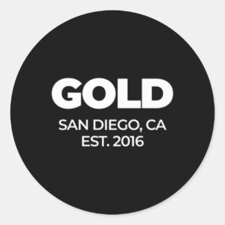Gold Bjj Og Collection Runder Aufkleber
