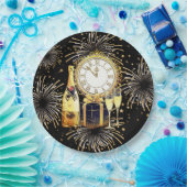 Gold Black 2023 Neues Jahr Party Pappteller (Party)