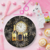 Gold Black 2023 Neues Jahr Party Pappteller (Party)