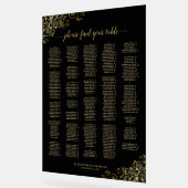 Gold & Black 300 Personen Alphabetisches Seating C Acrylschild (Winkel)