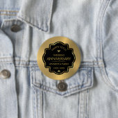 Gold & Black 50 Gold Wedding Anniversary Button (Beispiel)